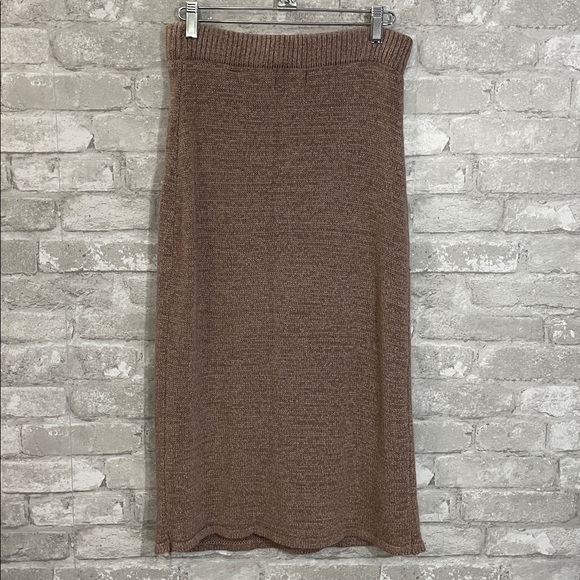 Becaal Tan Sweater Knit Pencil Skirt - Picture 2 of 4